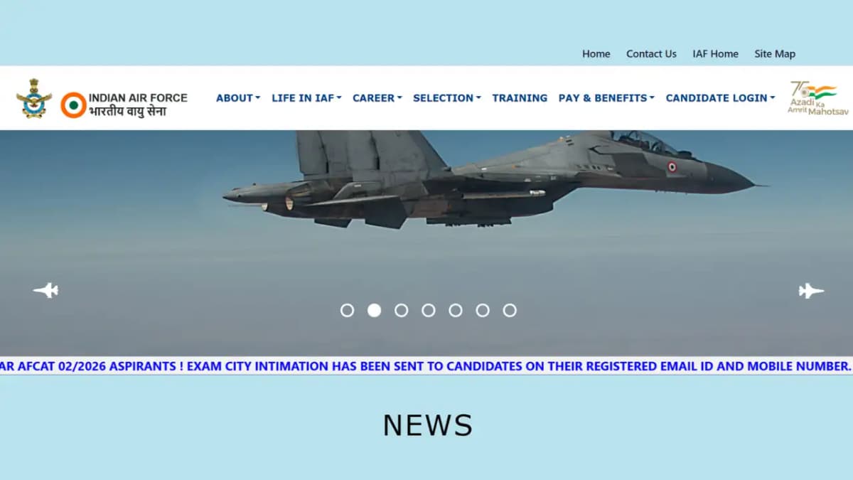 AFCAT 2 Exam City Intimation Slip 2026 Now Available for Download