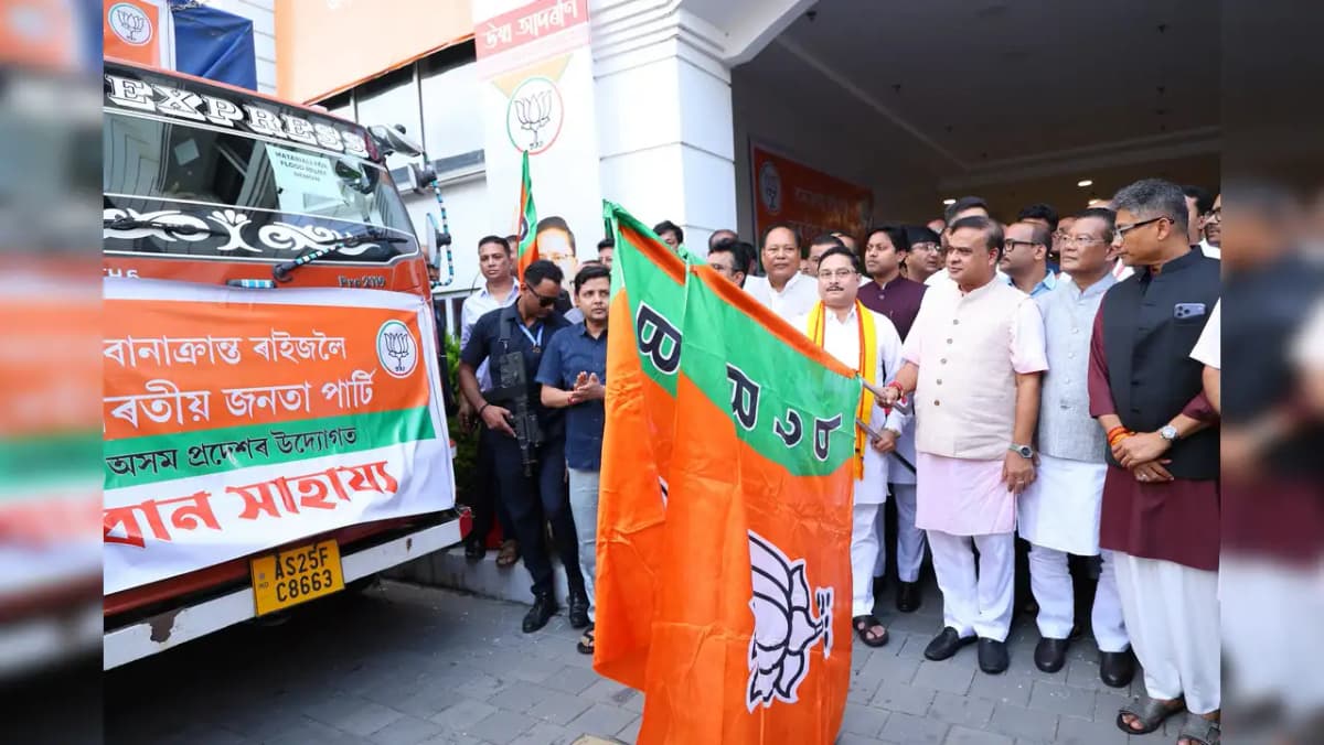 BJP Launches ₹16 Crore Flood Relief Efforts in Assam Districts