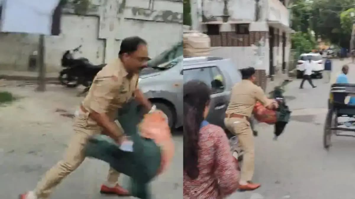 Police Officer's Hilarious Chase with Kangana Ranaut's Effigy at Protest