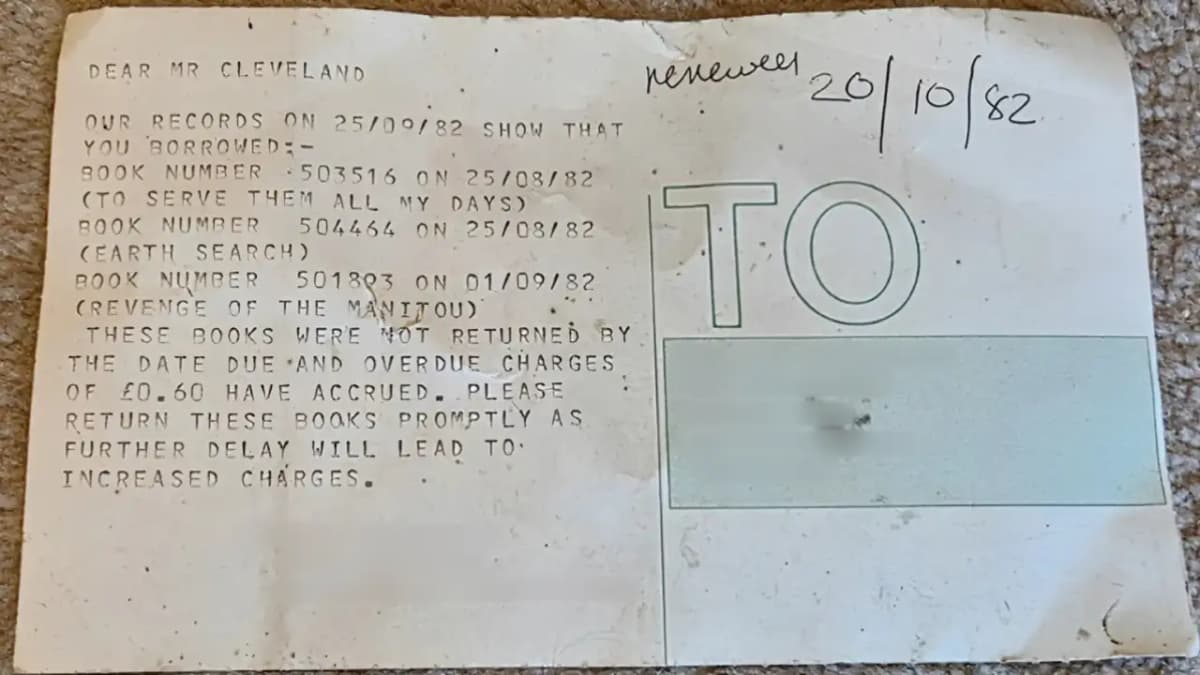 Library Waives 44-Year-Old Fine After Family Finds Old Notice