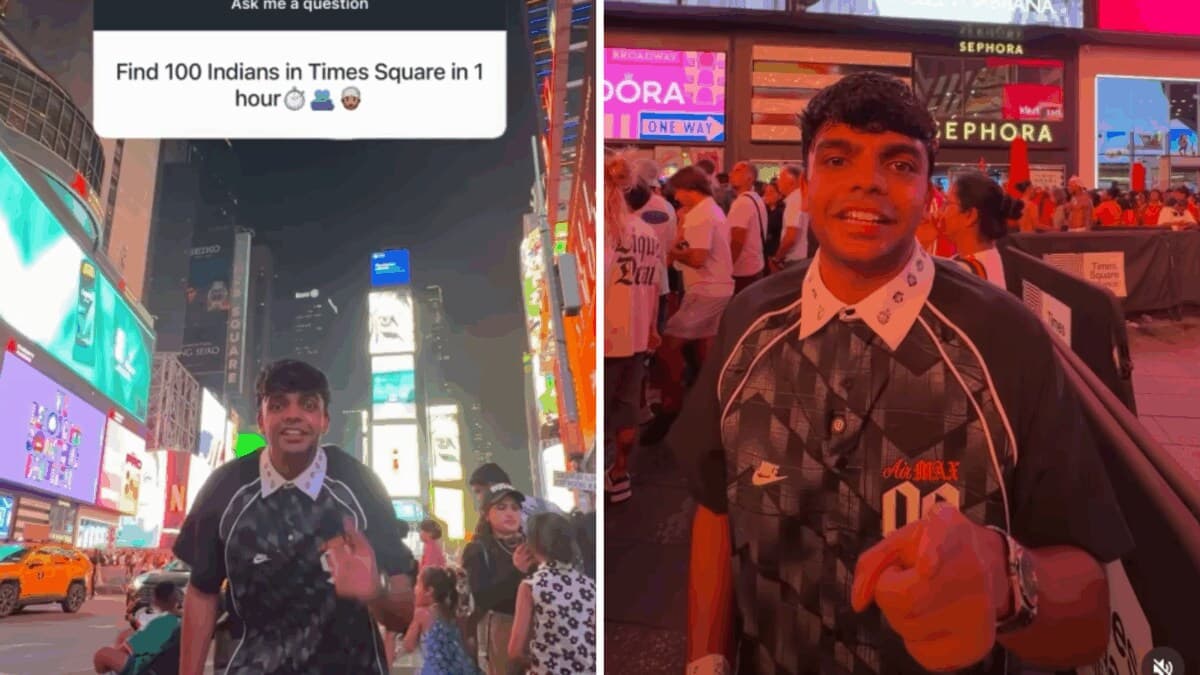 Mumbai Influencer Challenges to Find 100 Indians in Times Square