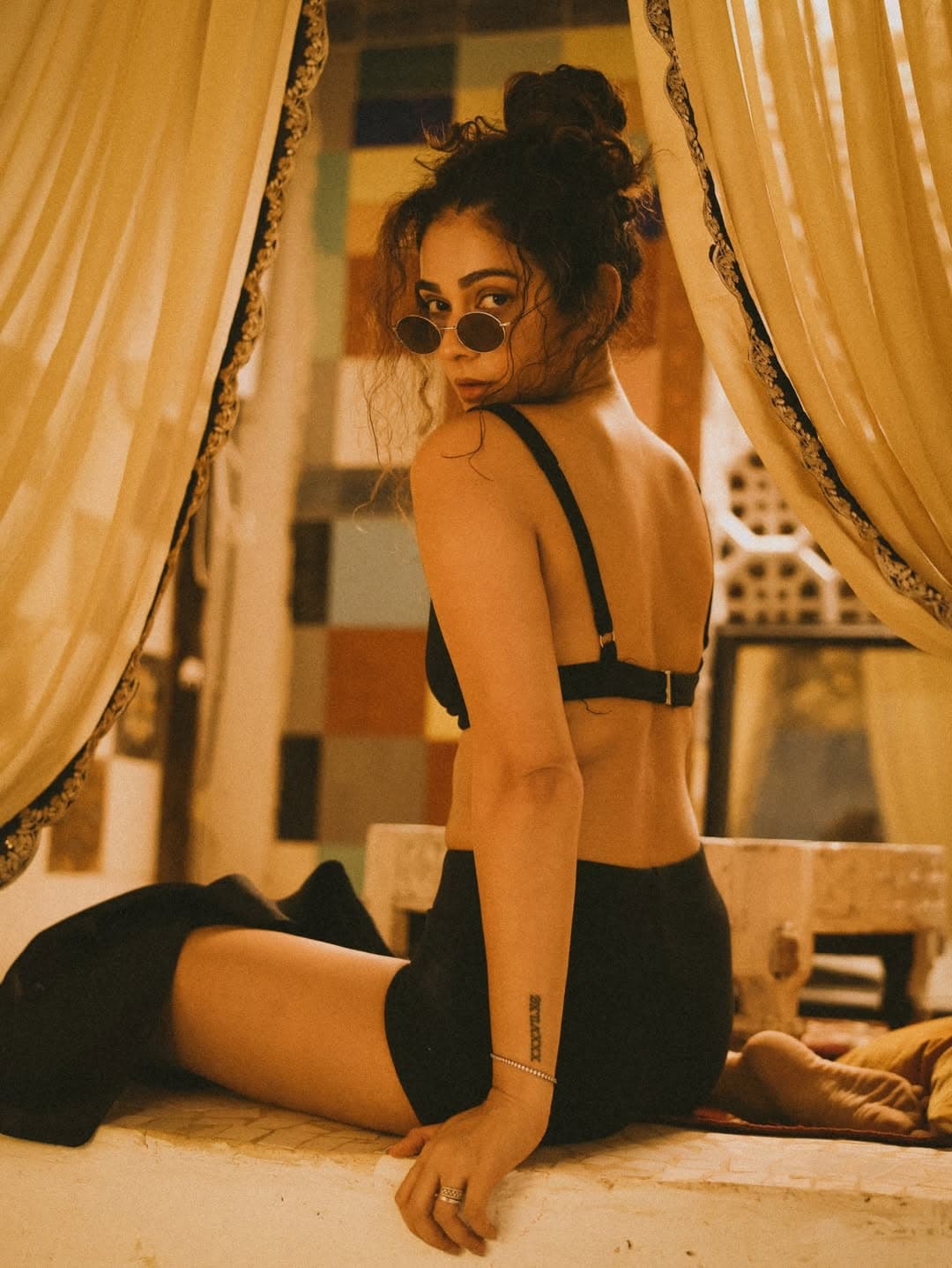 Actress Akanksha Singh Rises Heat In Black Dress
