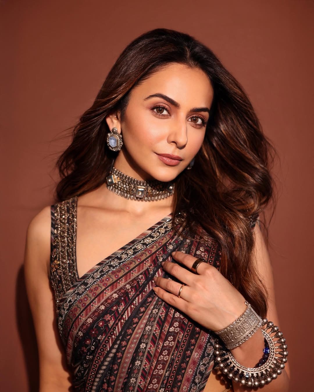 Rakul Preeth Singh Shared Her Latest Stylish Saree Photos