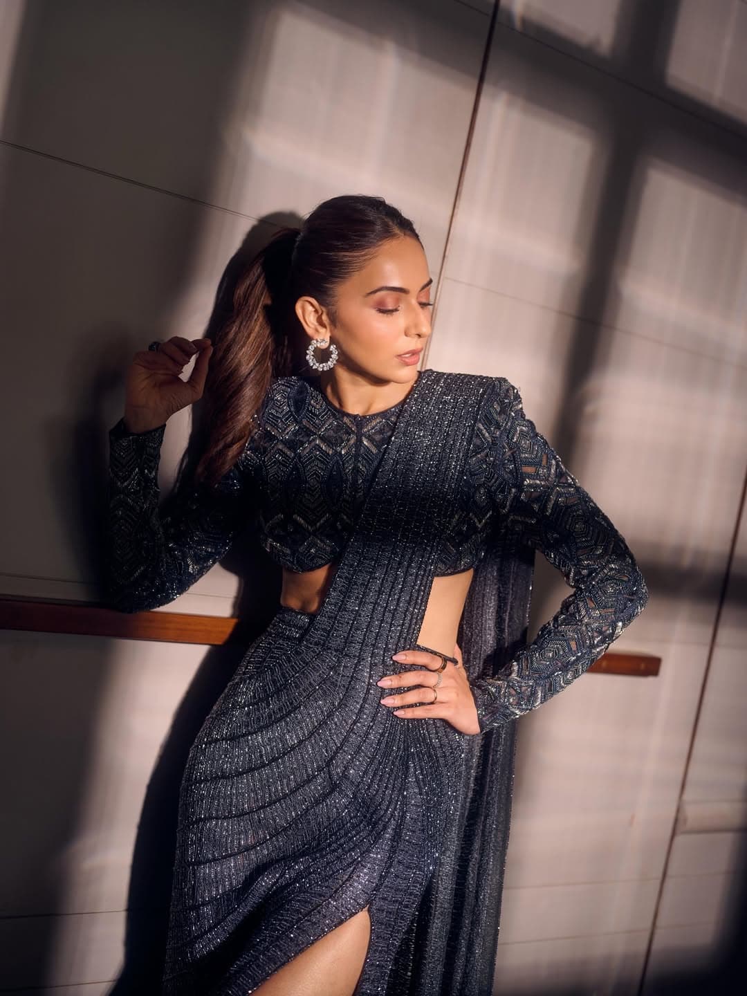 Rakul Preeth Singh Shared Her Latest Black Dress Stylish Look See Photos