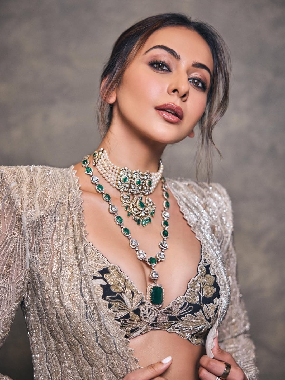 Rakul Preeth Singh Shared Her Latest Gold Color Dress Stylish Look See Photos